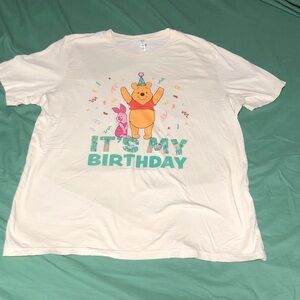 Women’s Winnie the Pooh “It’s My Birthday” Custom Made Tee Nwot